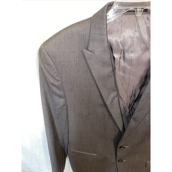 Egara Men’s Dress Blazer Size 44R Gray Wool Slim Fit Business Formal Party - Picture 5 of 13